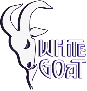 WhiteGoat Logo – Frei-chaotische Dark-Fantasy-Werkstatt